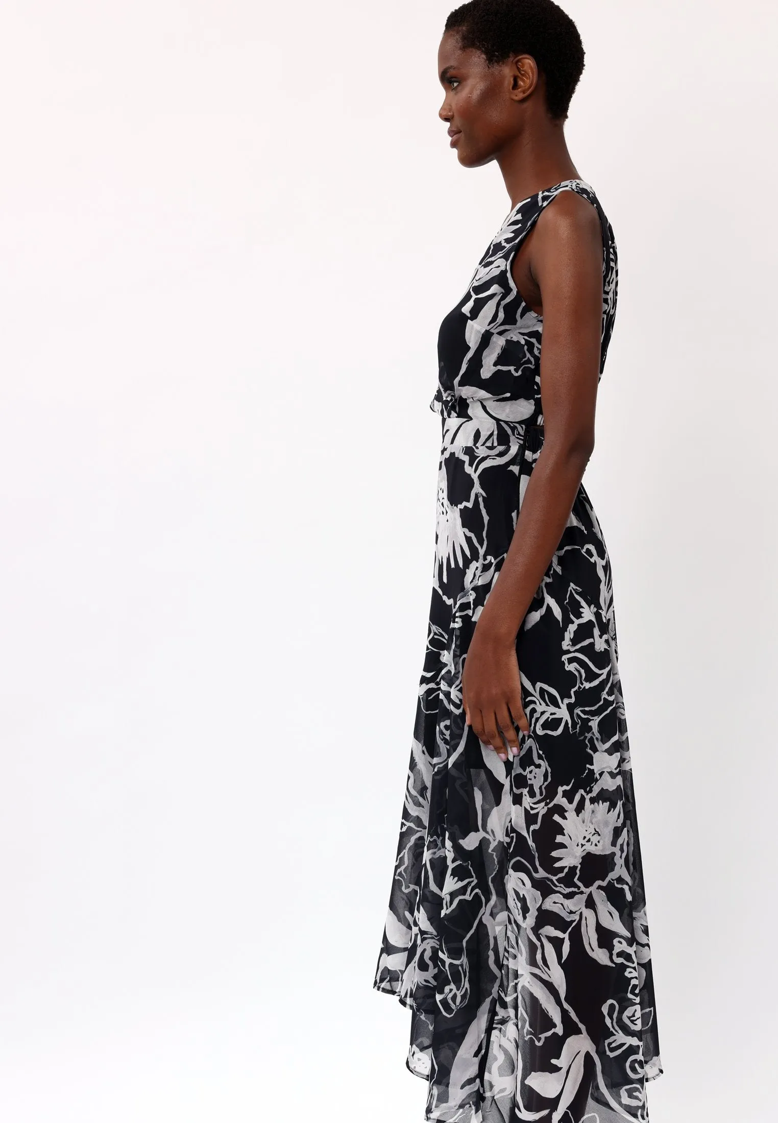 AMBER MAXI DRESS RISE BLACK