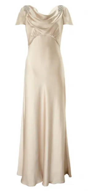 Amorie Satin Cowl Gown