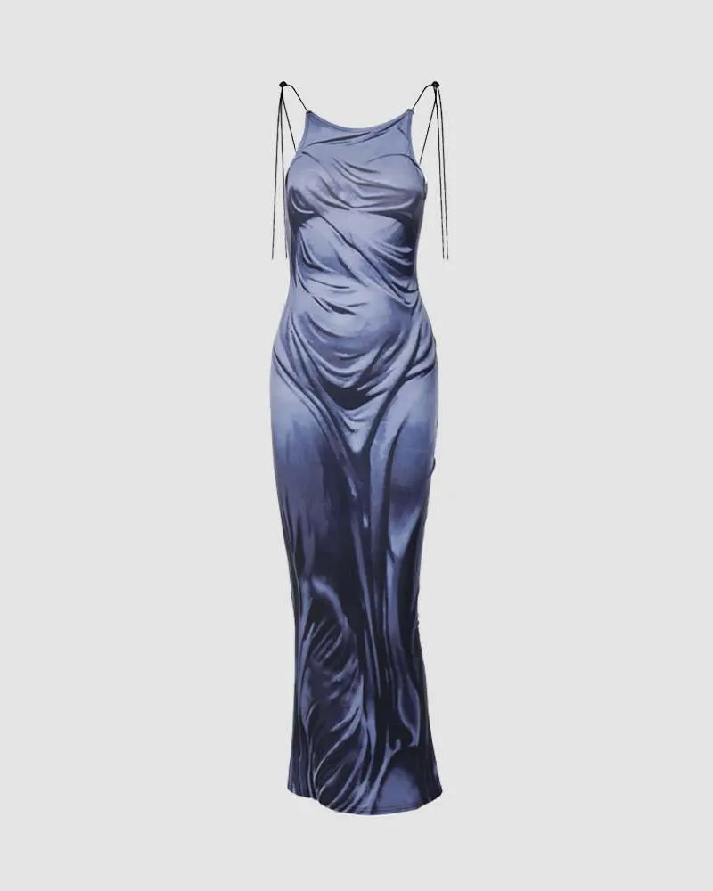 Angel Custodian Maxi Satin Dress