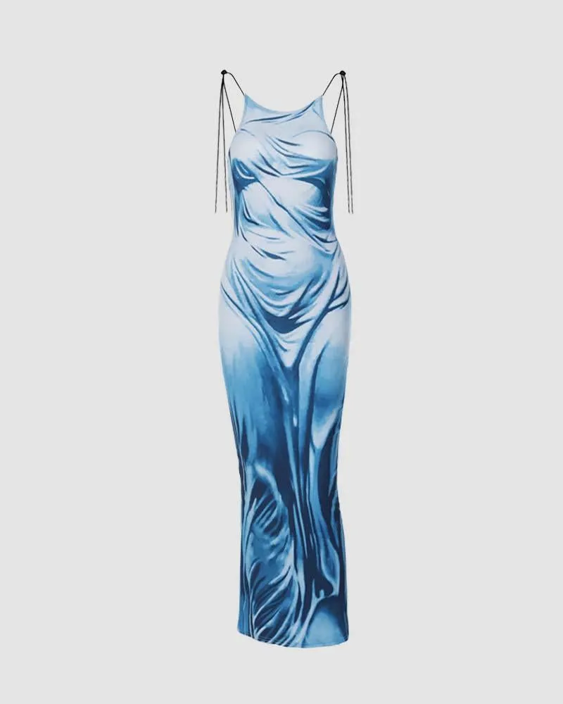 Angel Custodian Maxi Satin Dress