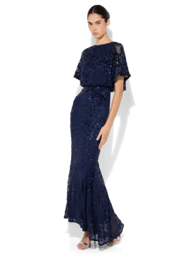 Aria Navy Sequin Maxi