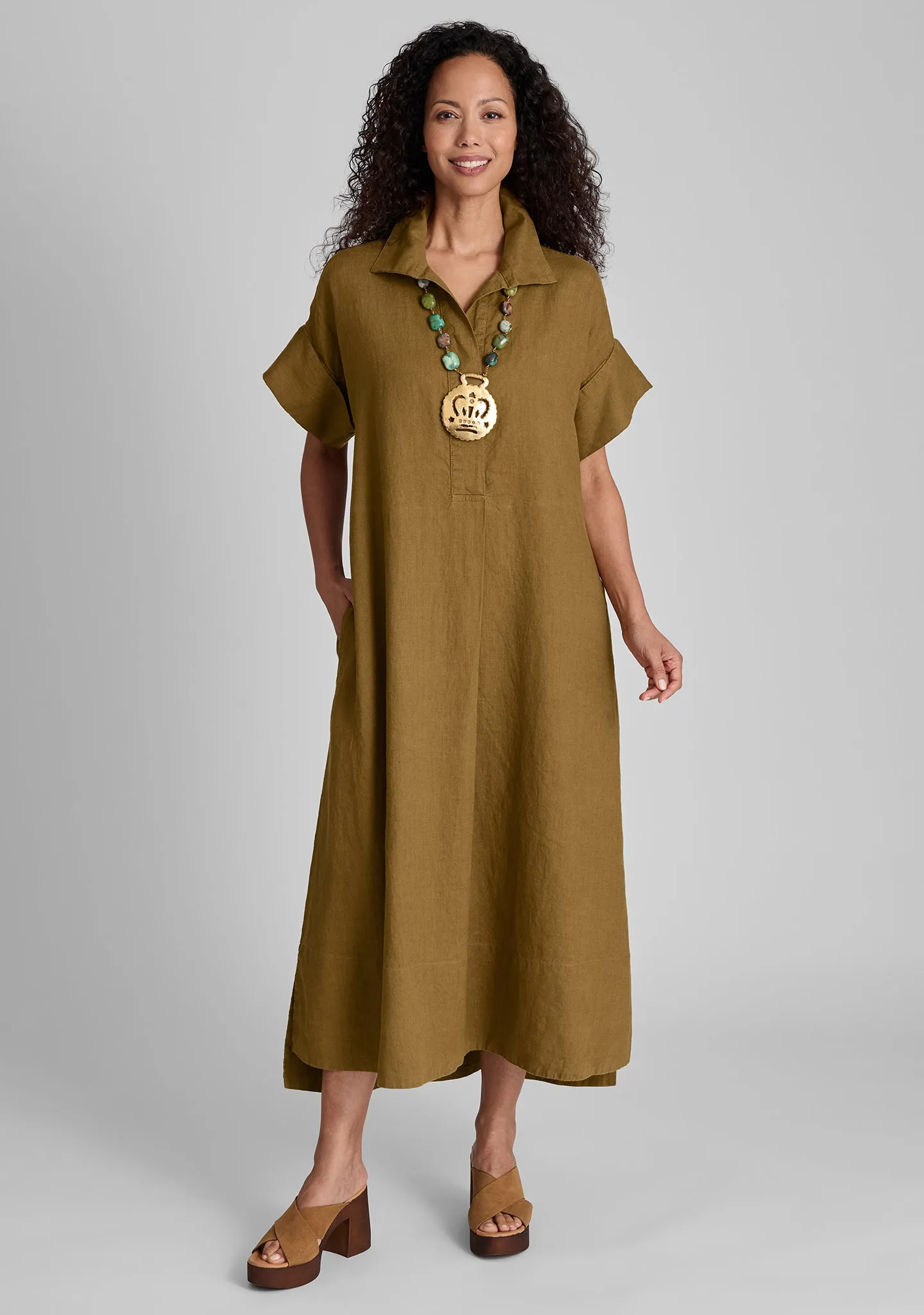 Artful Shirtdress - Linen Dress