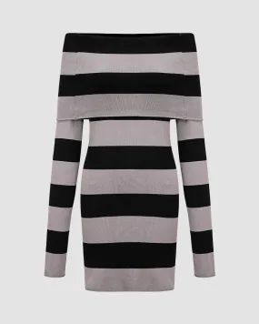 Balboa Off Shoulder Striped Dress