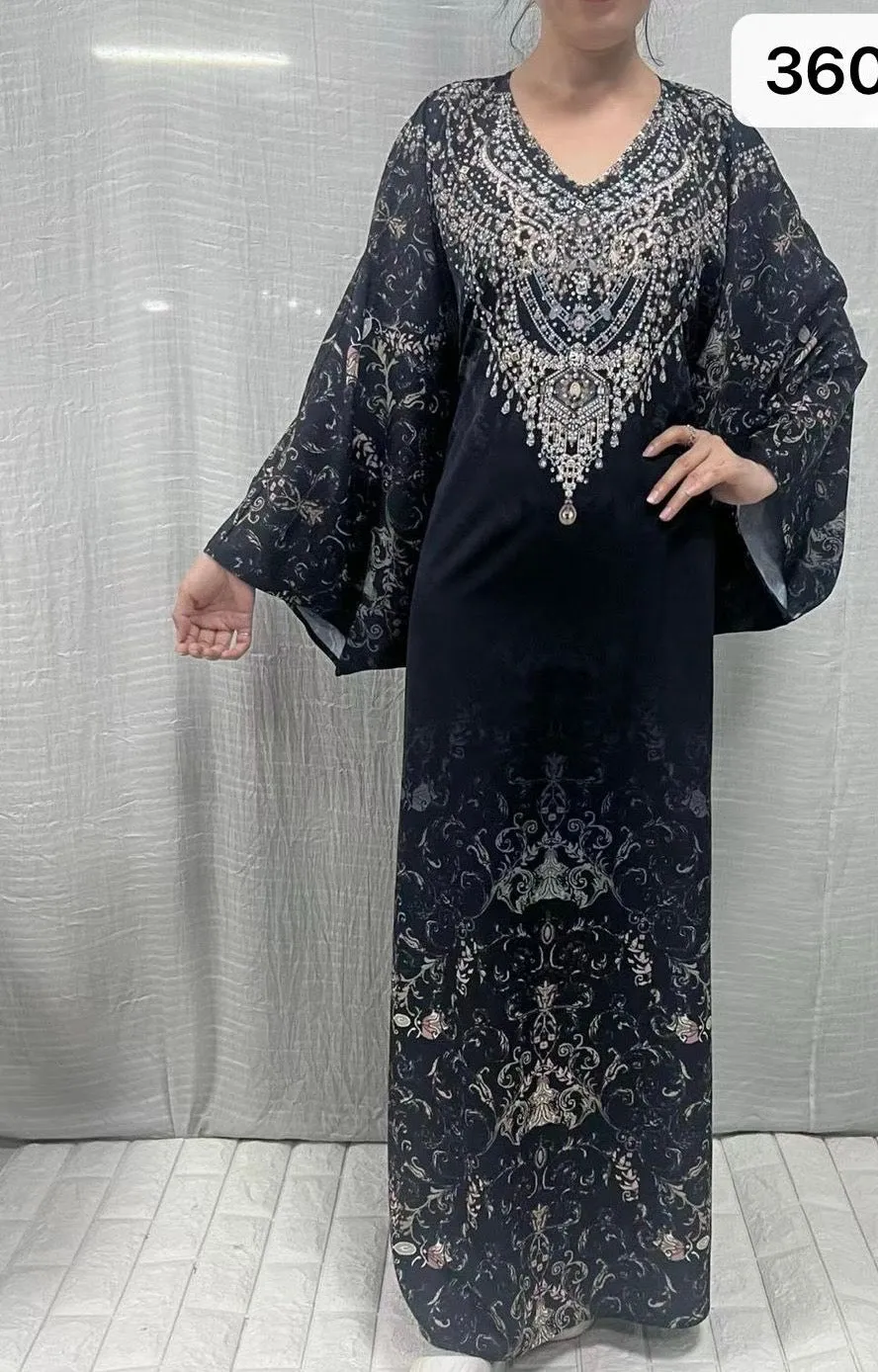 Beaded Batwing Abaya