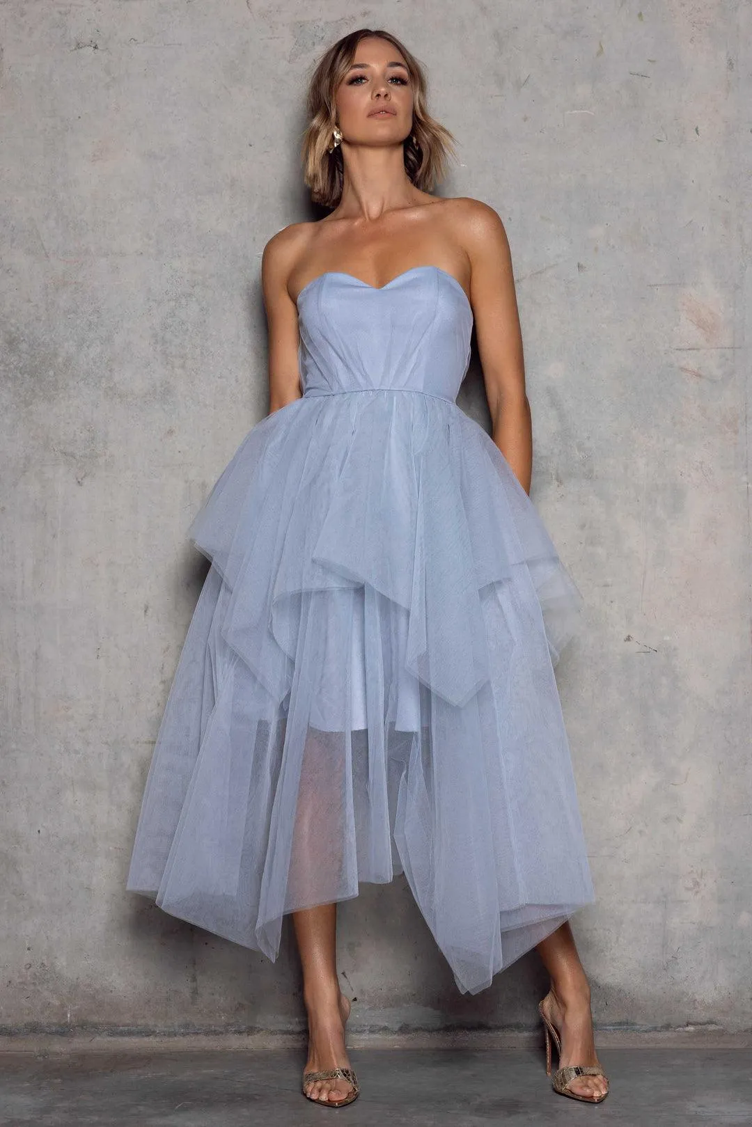 Belle Dress - Blue Stone