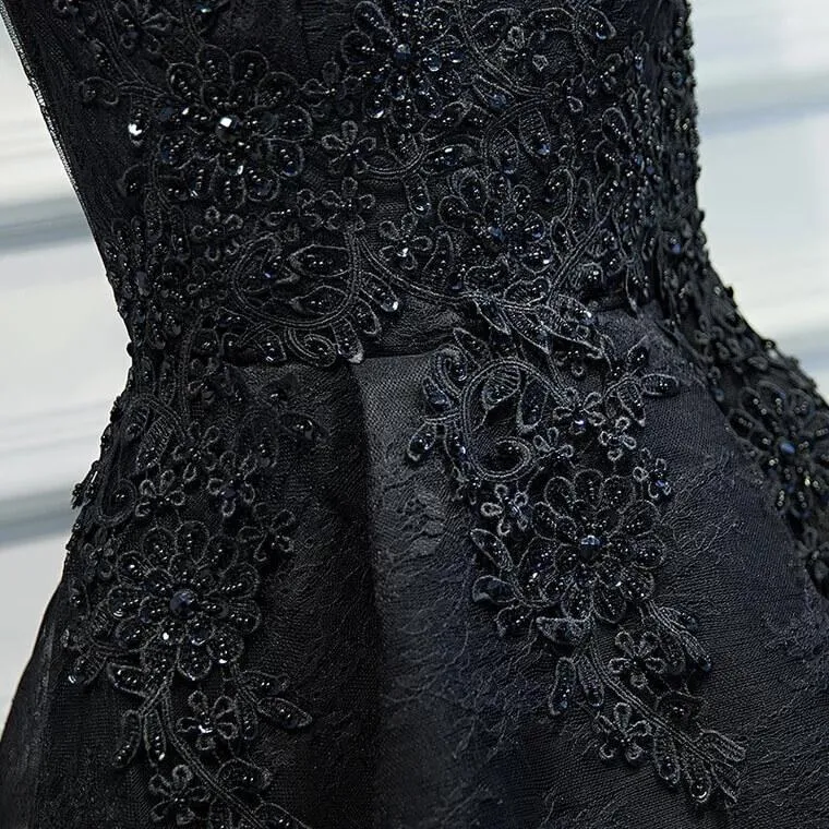 Black Lace Homecoming Dresses Short Party Dress SD1076