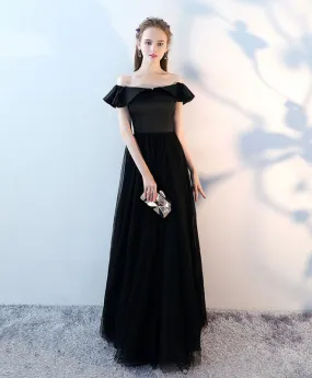 Black Long Prom Dress, Black Long Formal Evening Dress