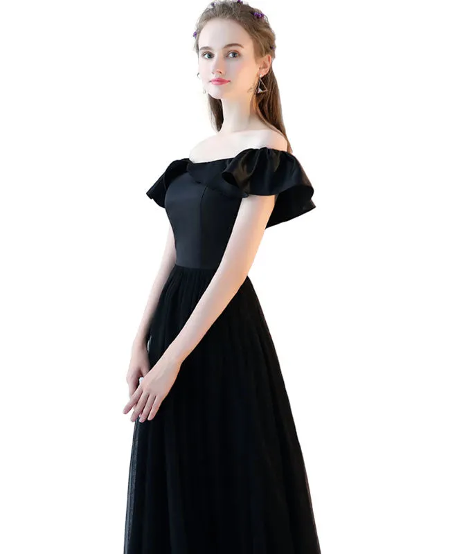 Black Long Prom Dress, Black Long Formal Evening Dress