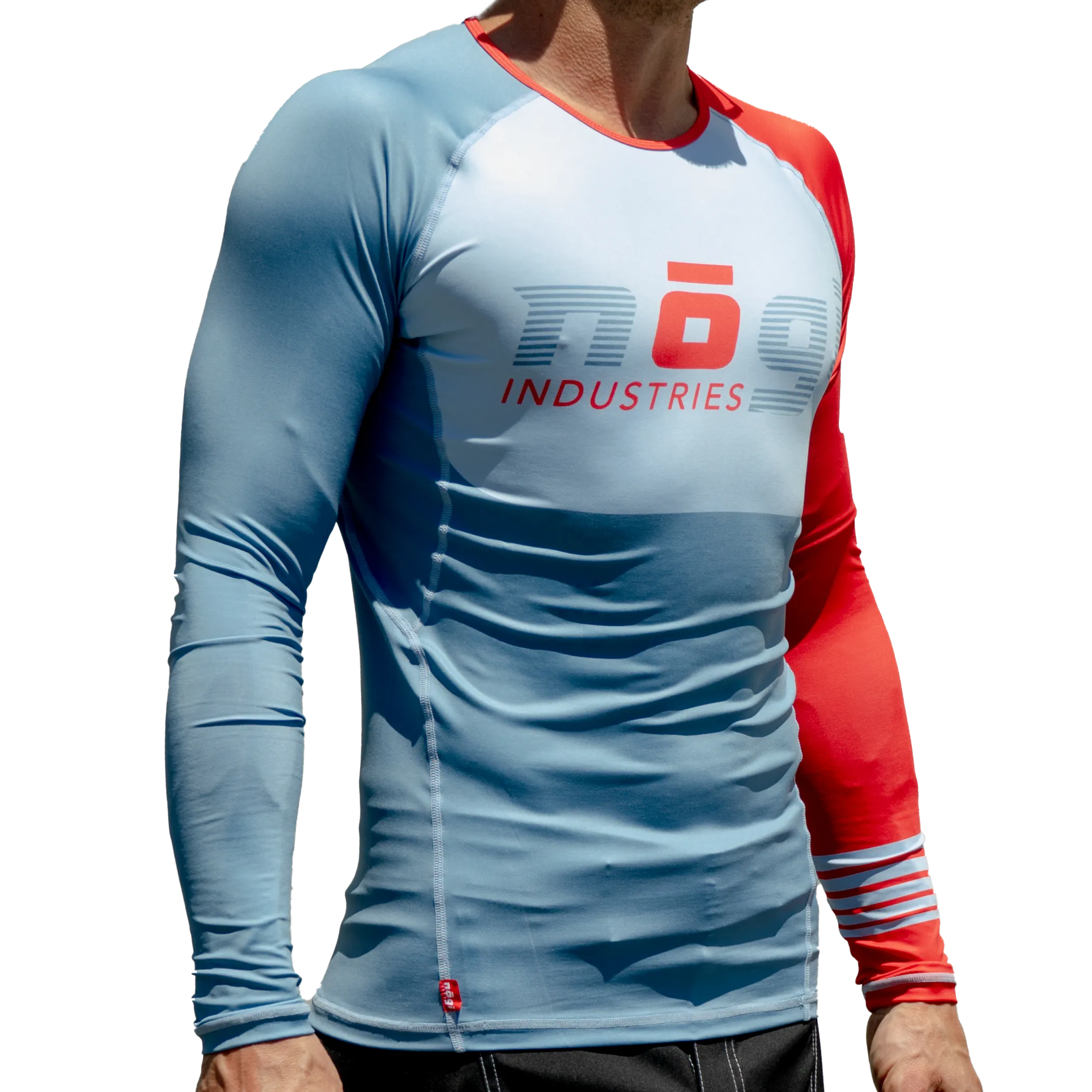 Blue Lines Long Sleeve Rash Guard