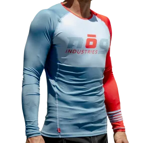 Blue Lines Long Sleeve Rash Guard