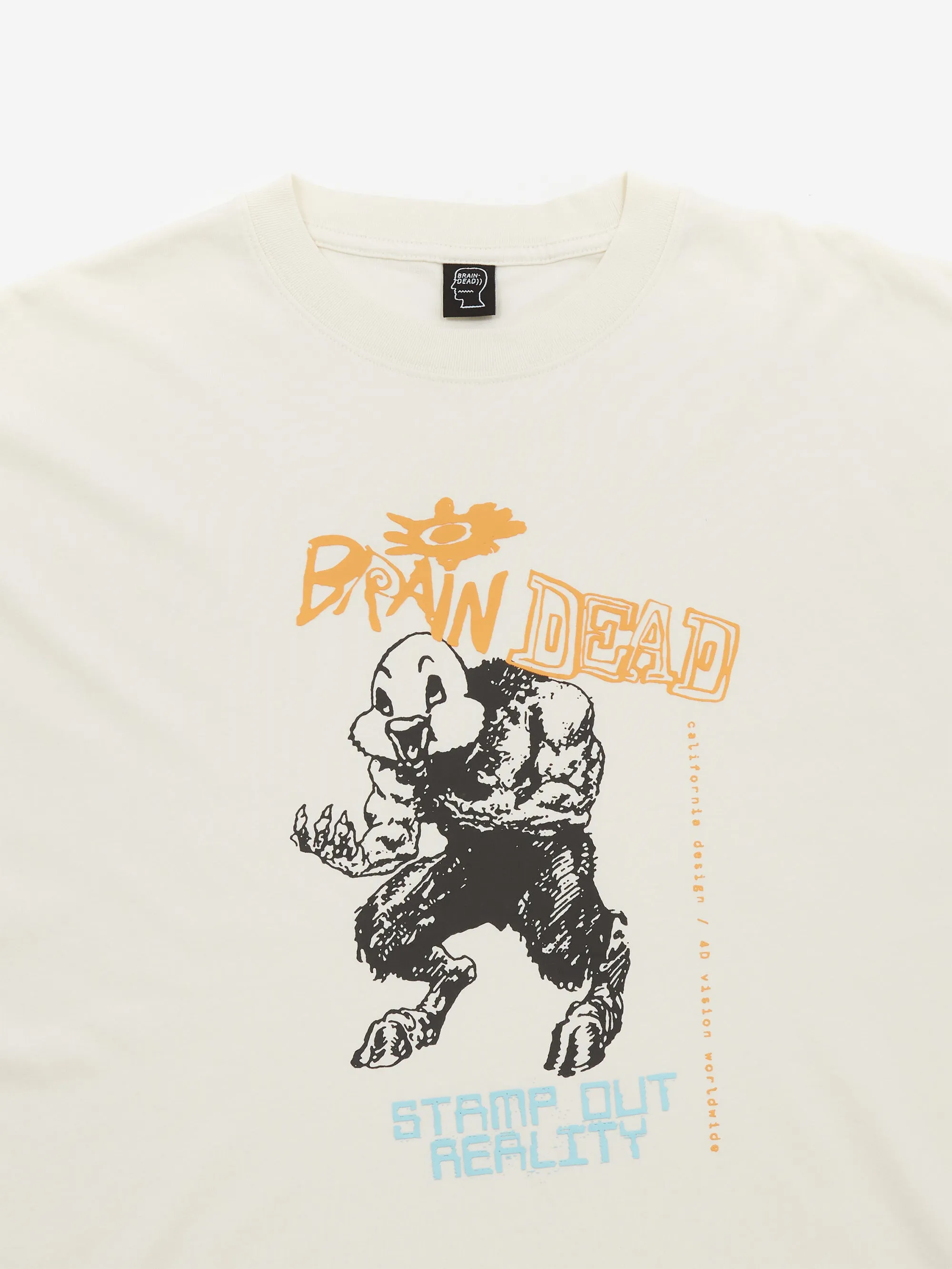 Brain Dead Duck Brest T-Shirt - Natural