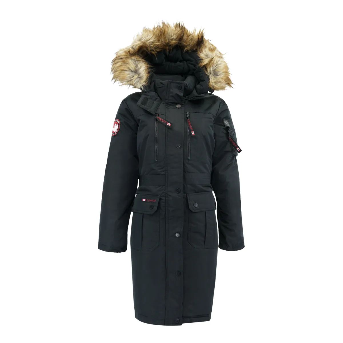 Canada Weather Gear Womens Mid-Length Insulated Parka Jacket