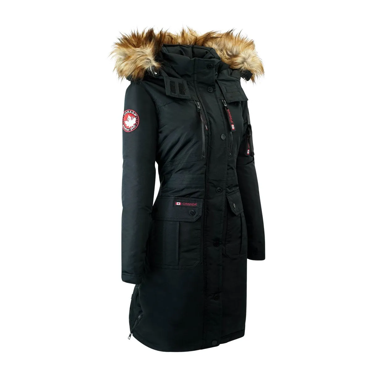 Canada Weather Gear Womens Mid-Length Insulated Parka Jacket