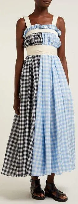 'Clara' Gingham Apron Dress