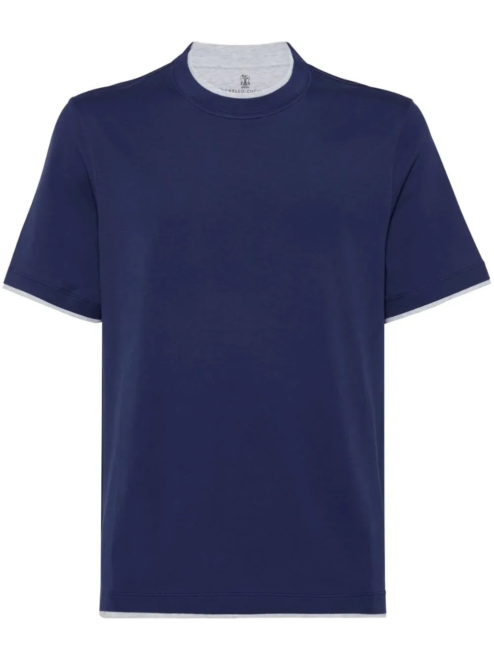 Contrast-Trim Crew-Neck T-Shirt