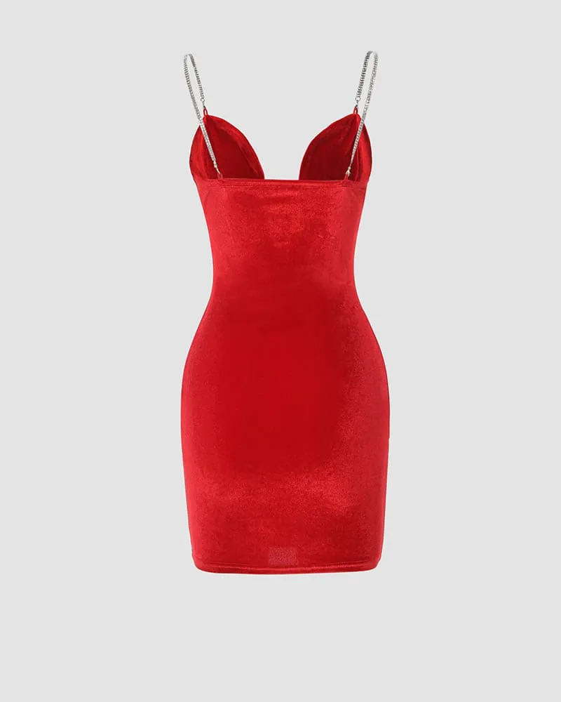 Crushing Hard Deep V Dress