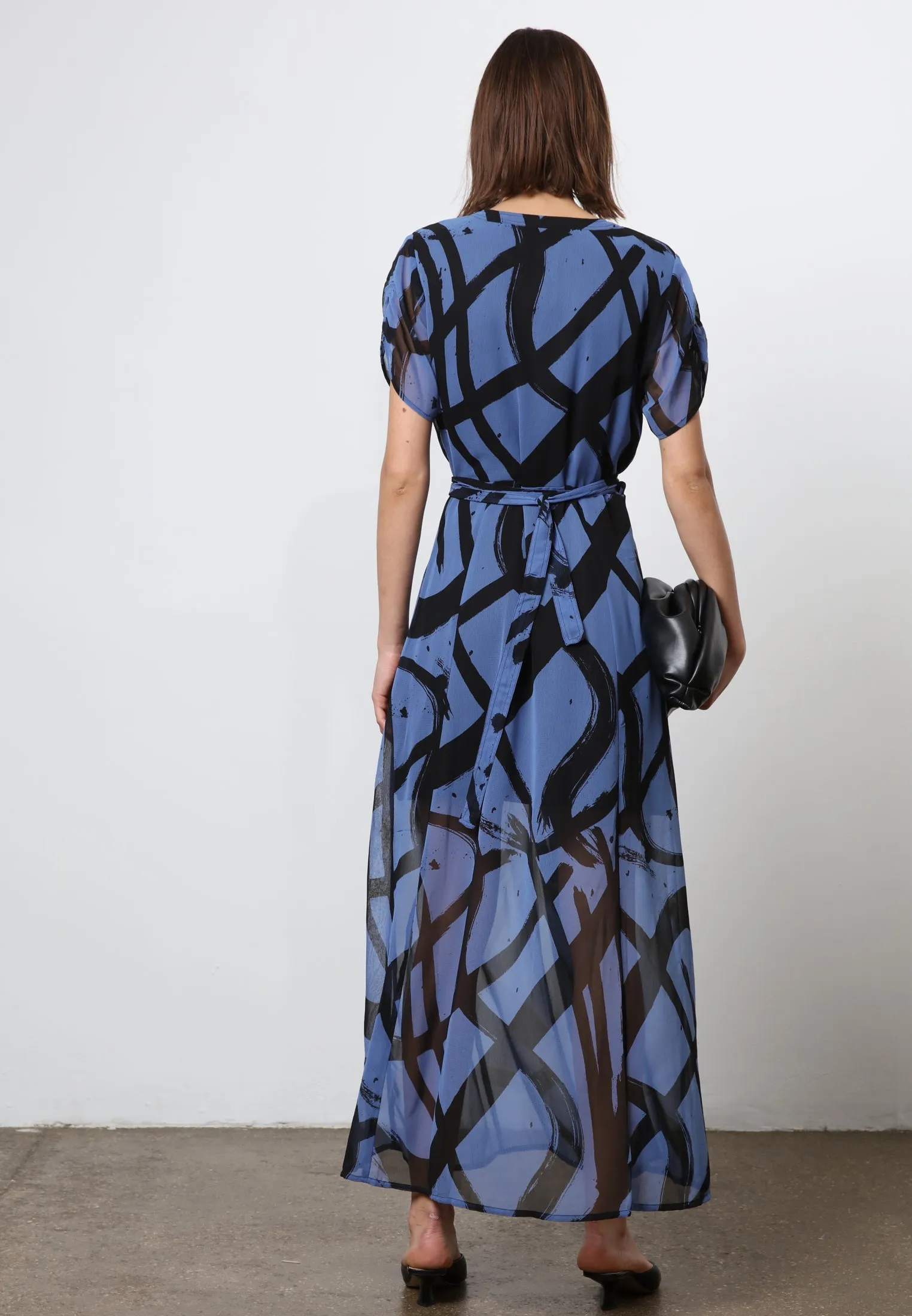 DUSK MAXI DRESS BLUE & BLACK