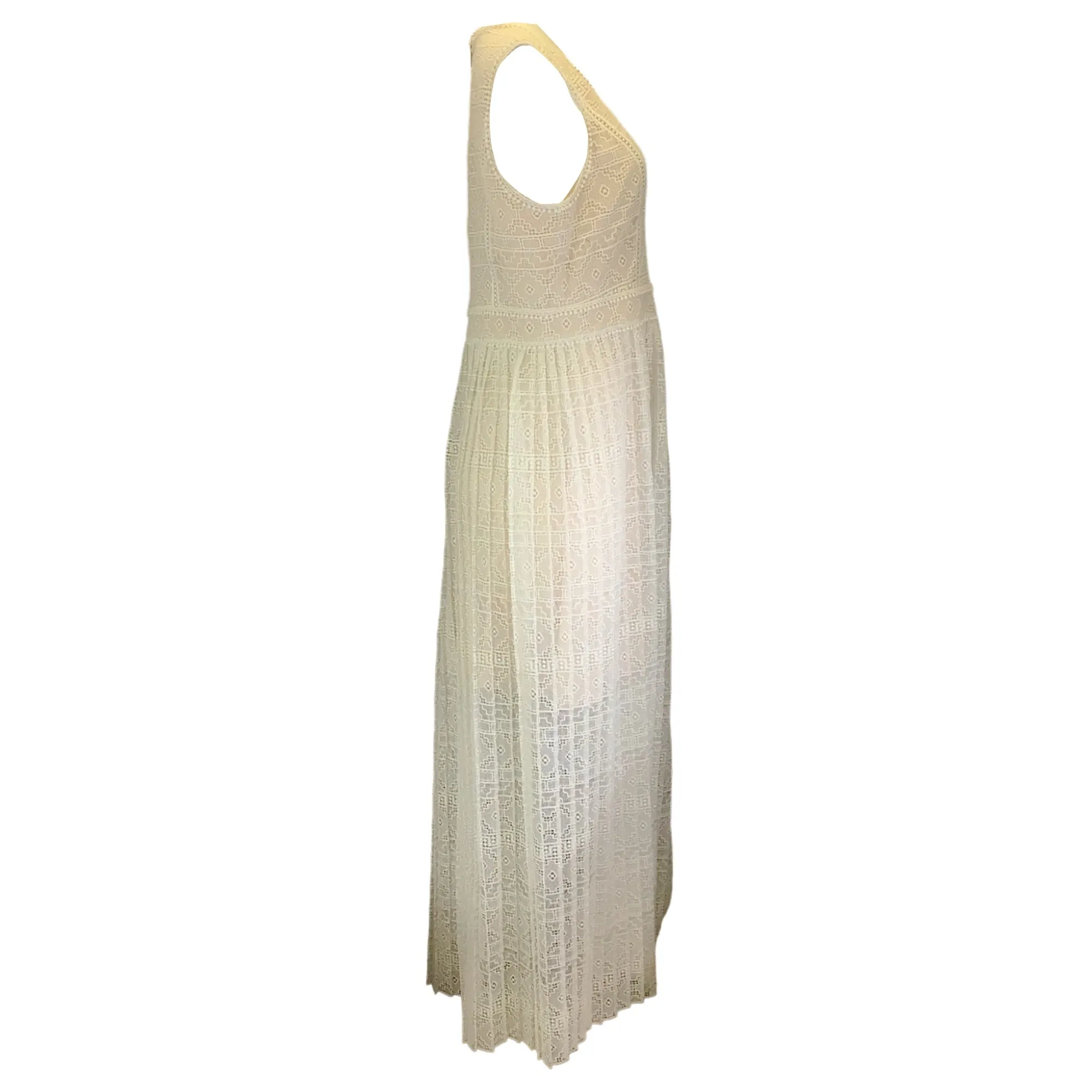 Elie Tahari White Raine Lace Gown / Formal Dress