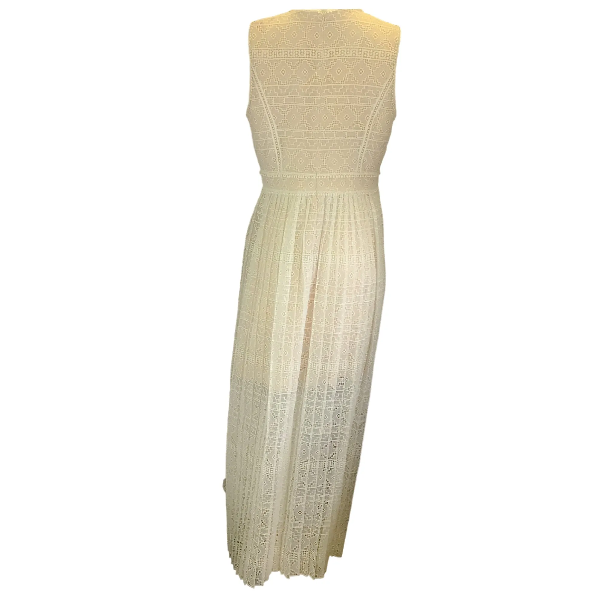 Elie Tahari White Raine Lace Gown / Formal Dress