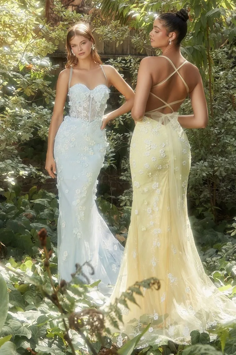 Eternal Beauty | Embellished Daisy Mermaid Gown | Andrea & Leo Couture A1115