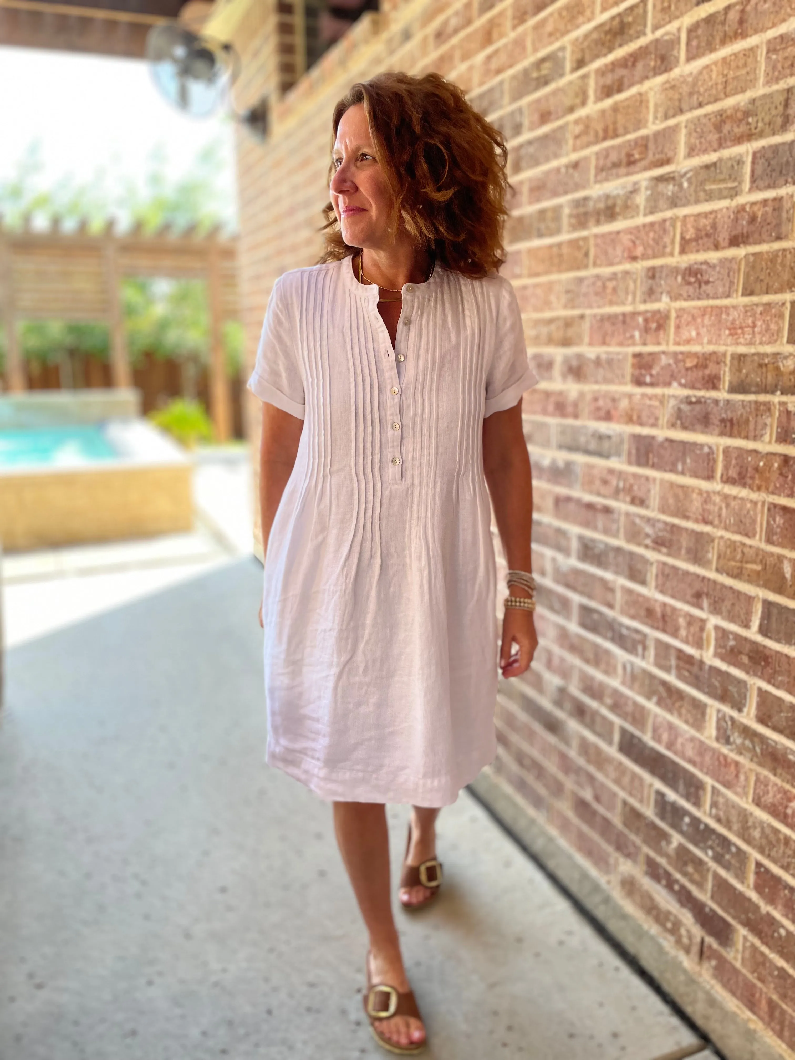 Faherty Gemina Dress in White