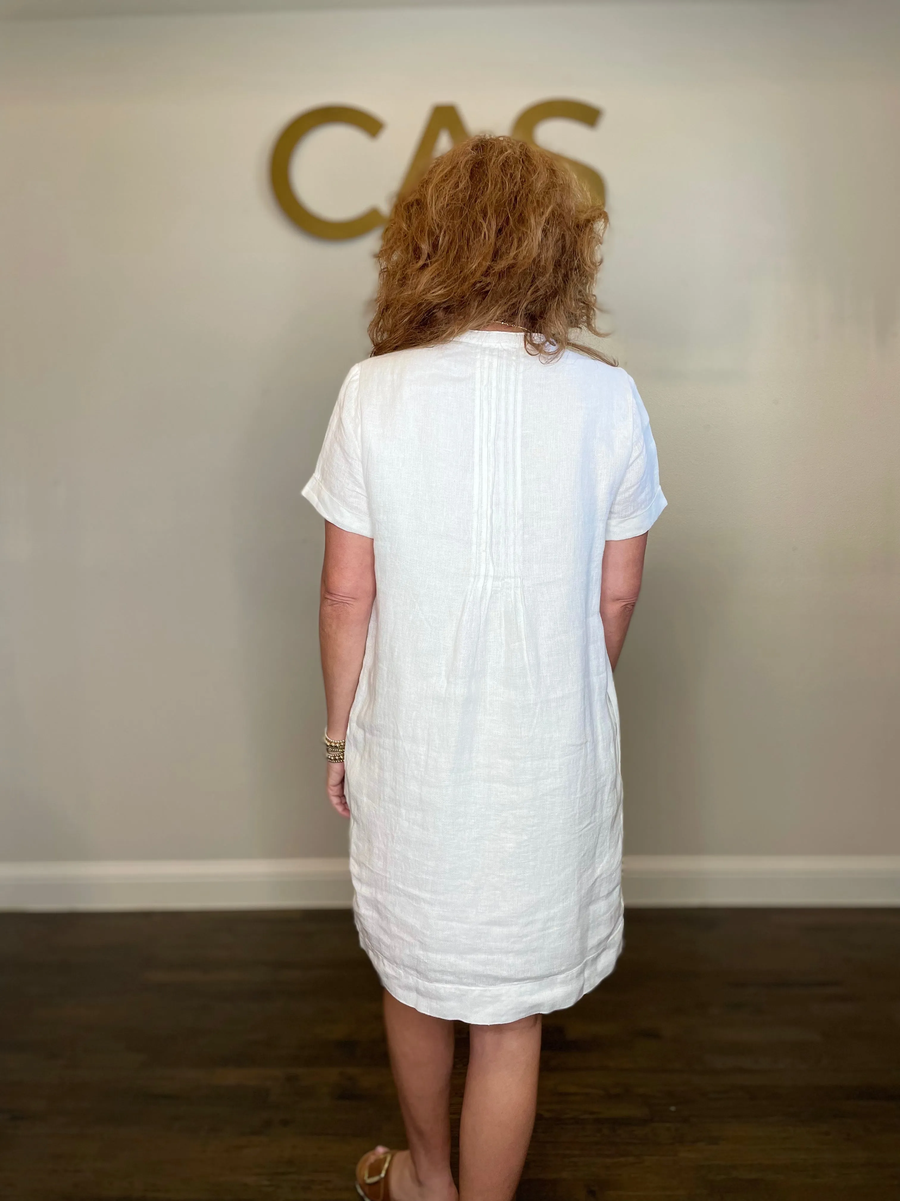 Faherty Gemina Dress in White