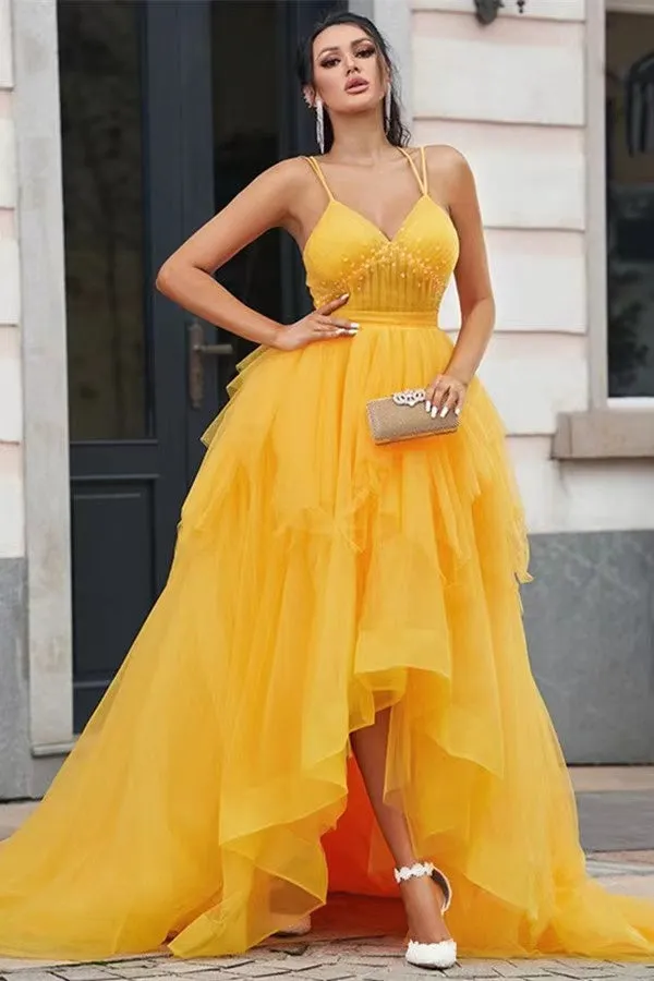 Fashion A-line Graduation Prom Dresses, Newest 2022 Long Prom Dresses, Elegant Wedding Guest Dresses