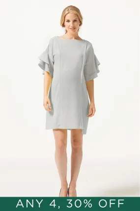 Flare Sleeve Yulia Nursing Dress Grey