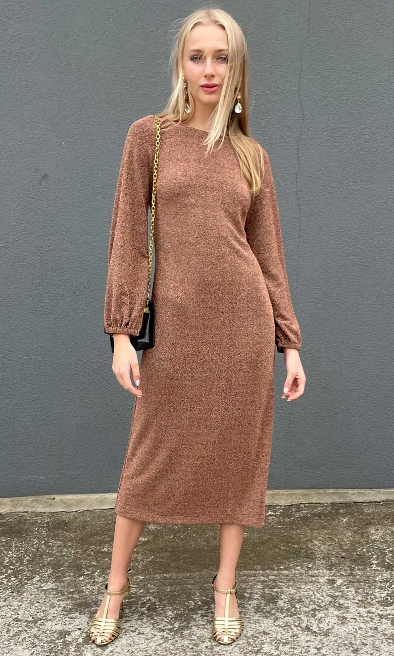 HOSS Glam Dress - Copper