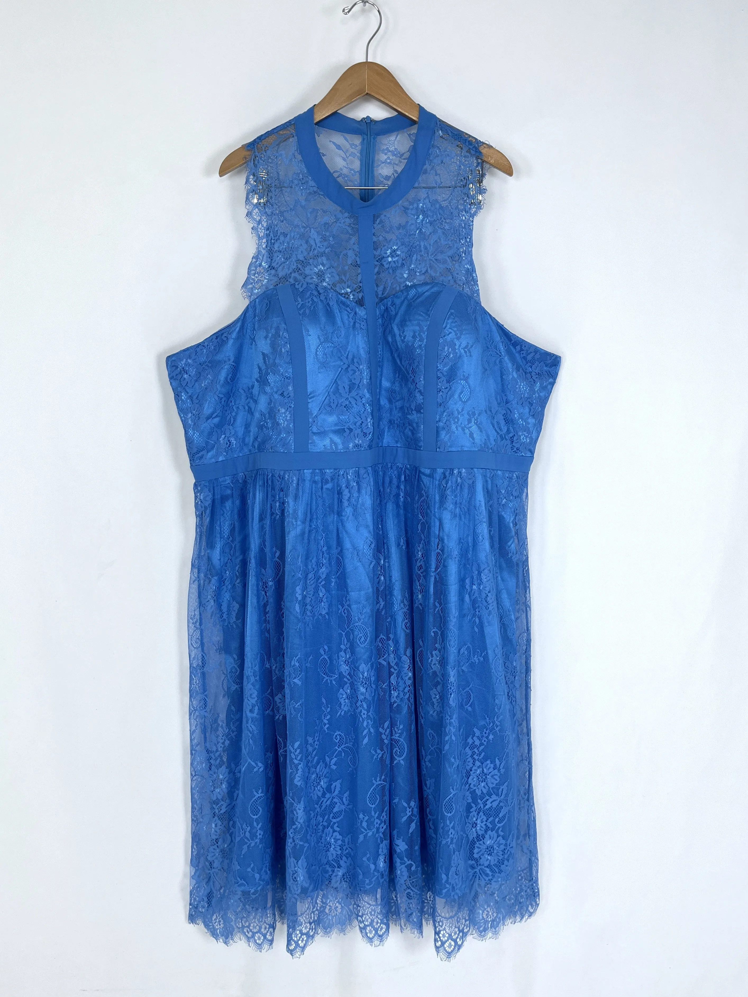 Liza Luxe Size 26W Light Blue Lace Dress