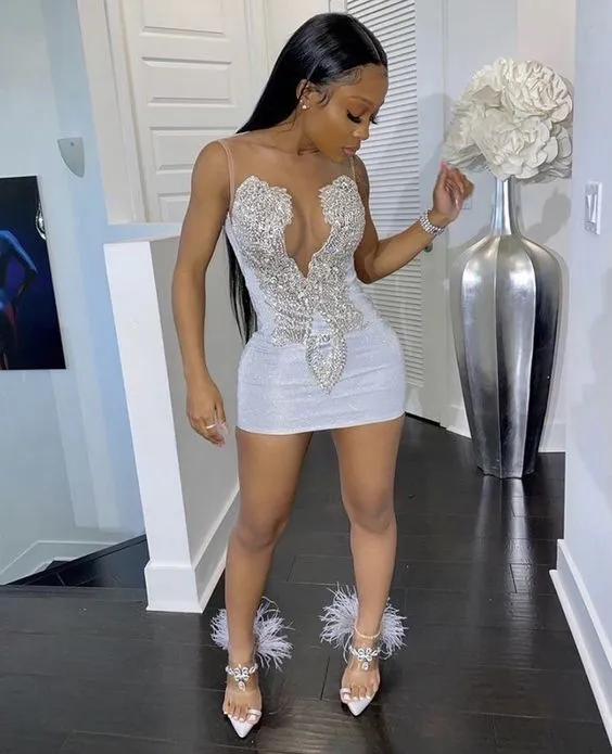 Luxurious Sequins Beaded Short Homecoming Dresses SA1500