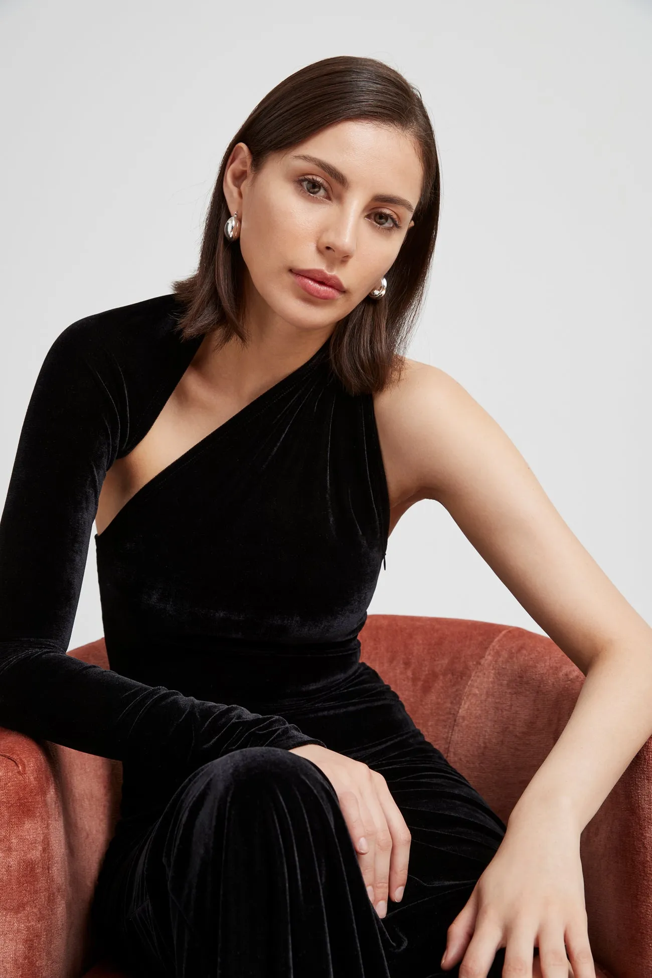 Manhattan Velvet Slit Gown