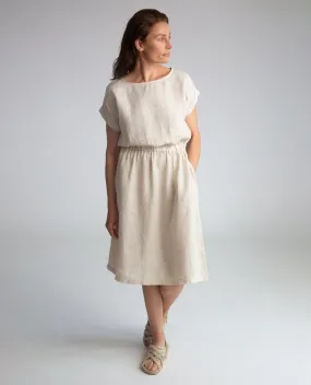 Marissa-May Linen Dress in Bone