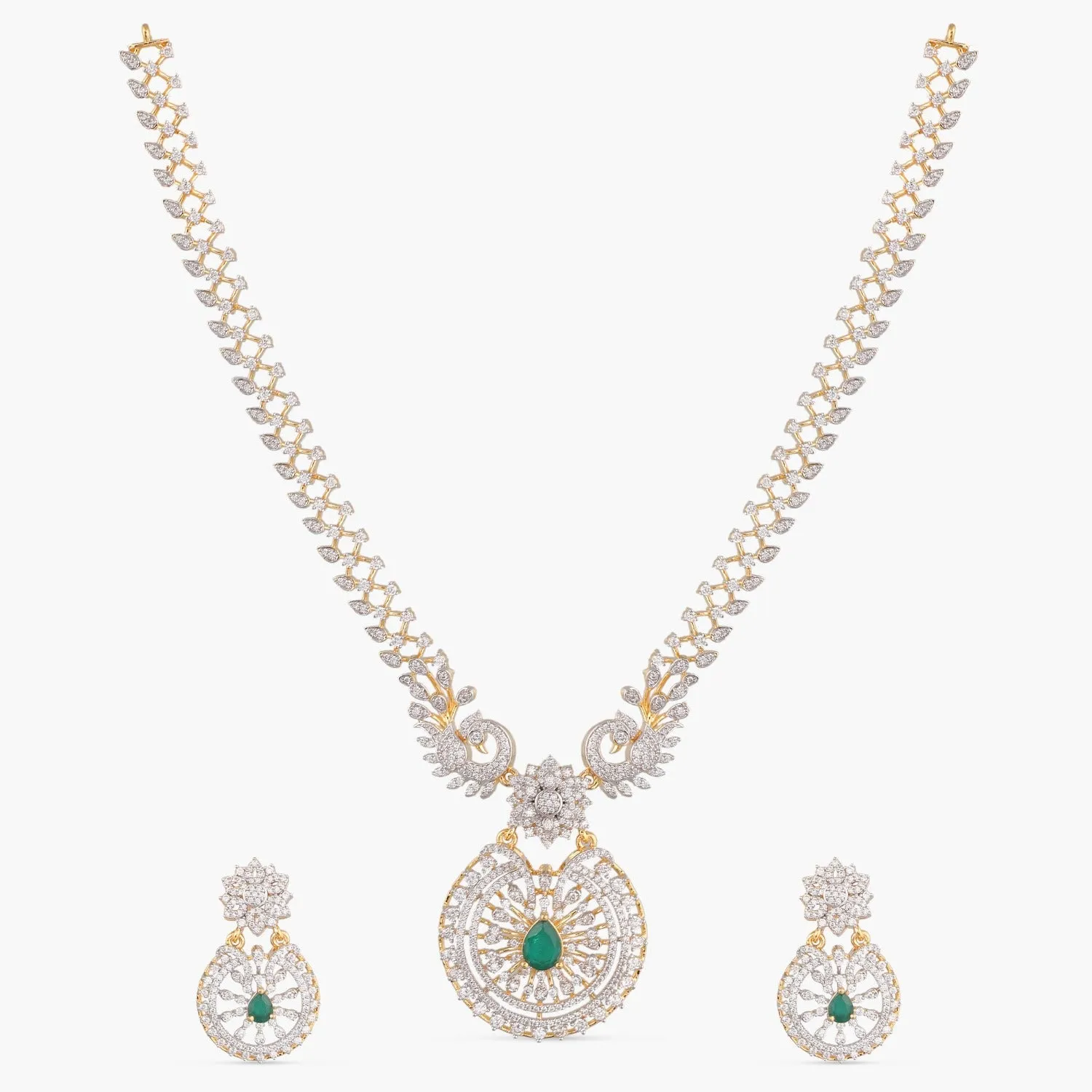 Mayol CZ Silver Necklace Set