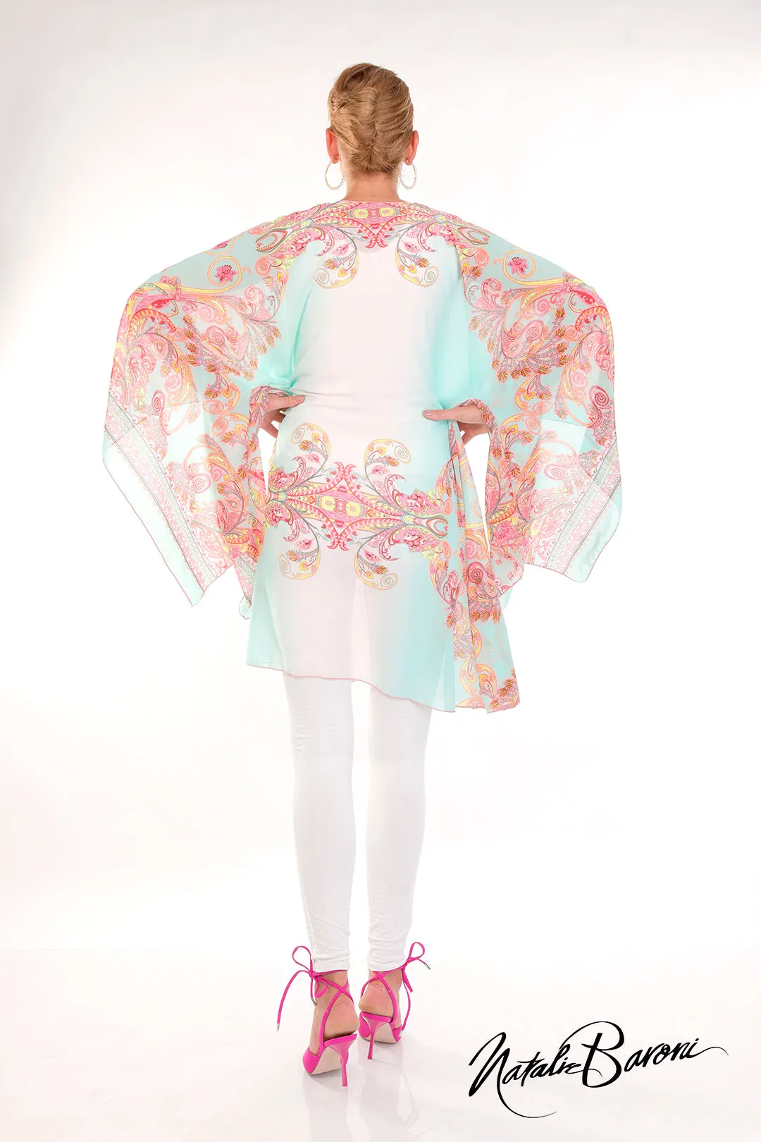 Mid-Length Kimono Sleeve Duster - Lido