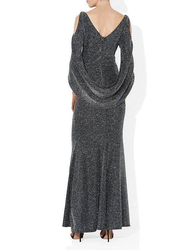 Peta Silver Lurex Gown