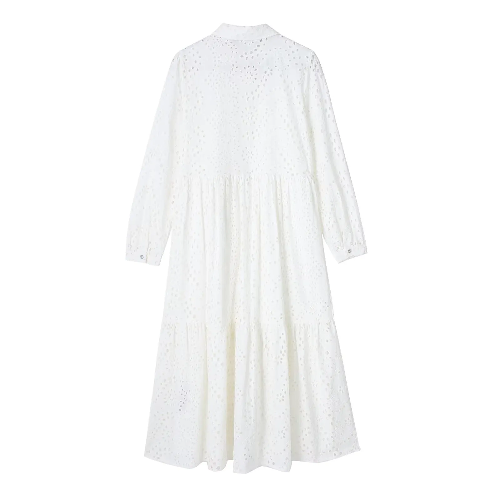 Pre Order:  Eyelet Midi White Dress