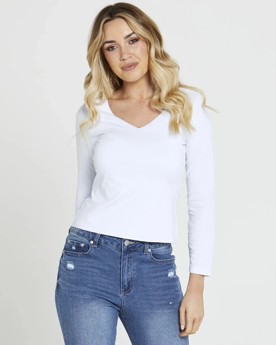 Renea Vee Top White