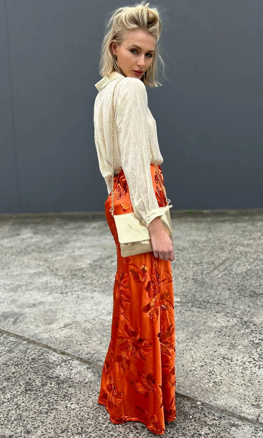 Sabina Musayev Frances Skirt - Orange