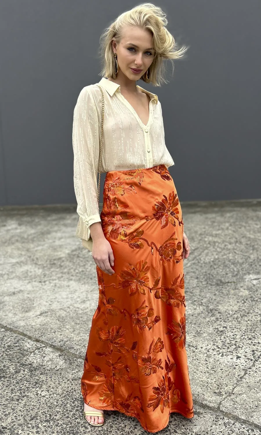 Sabina Musayev Frances Skirt - Orange