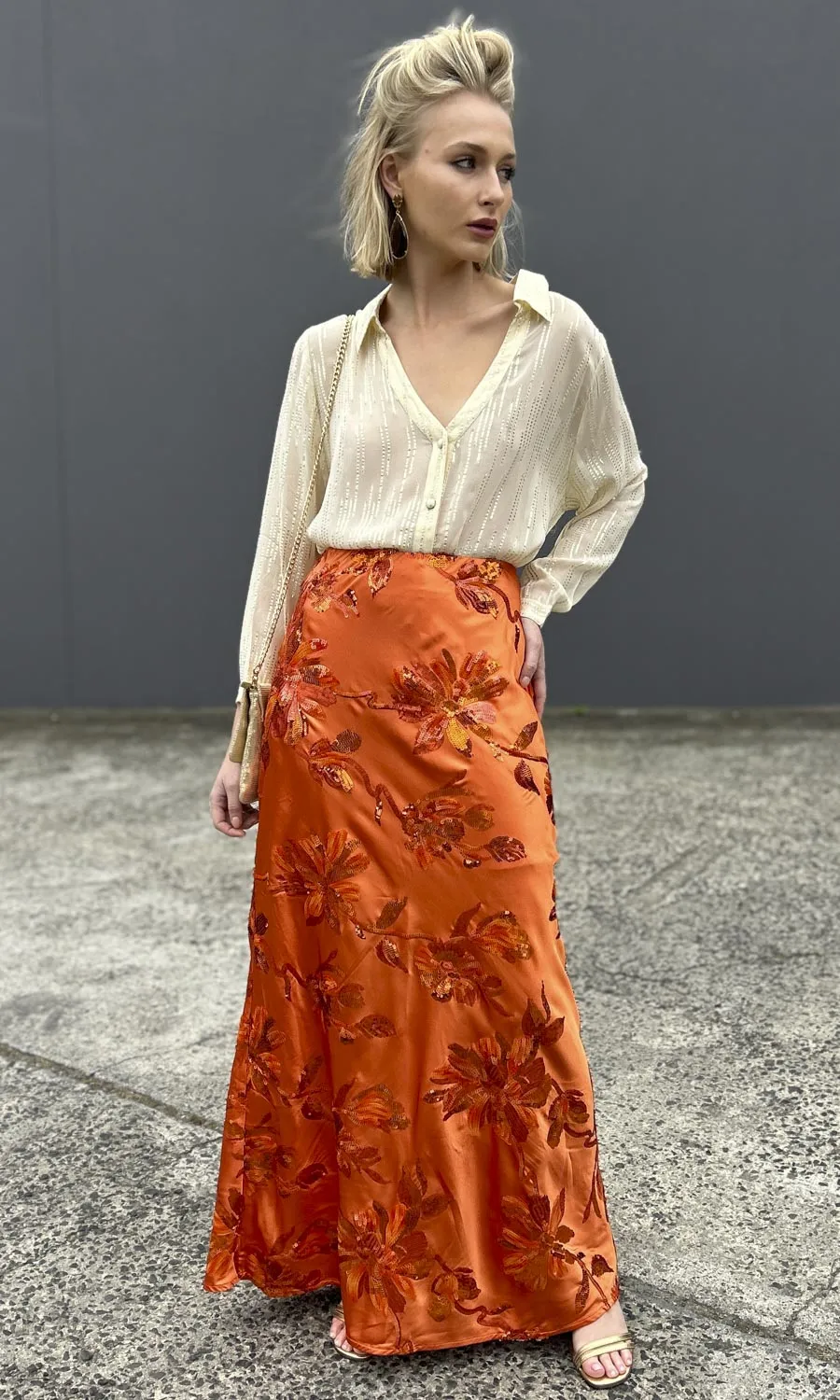 Sabina Musayev Frances Skirt - Orange