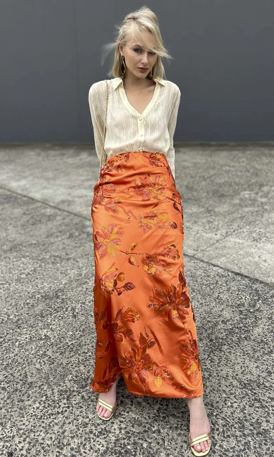 Sabina Musayev Frances Skirt - Orange