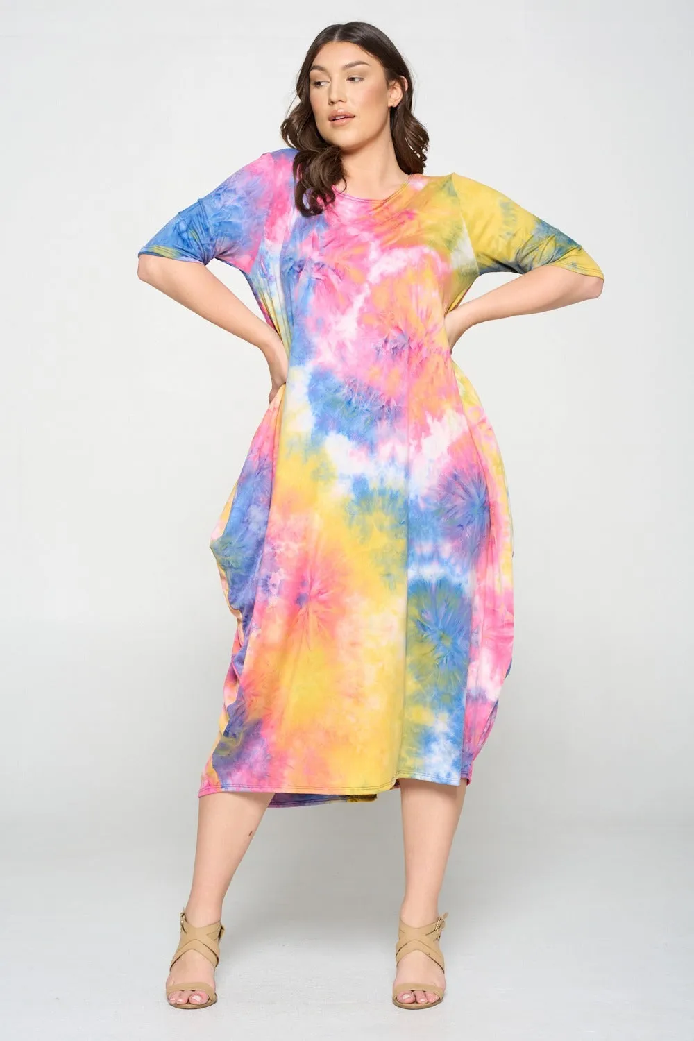 Tie Dye Harem Midi Dress