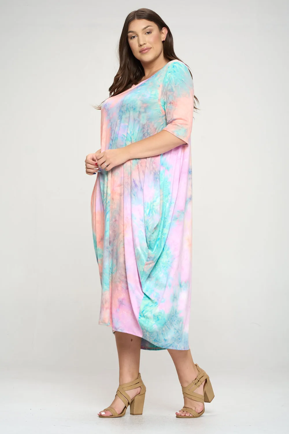 Tie Dye Harem Midi Dress