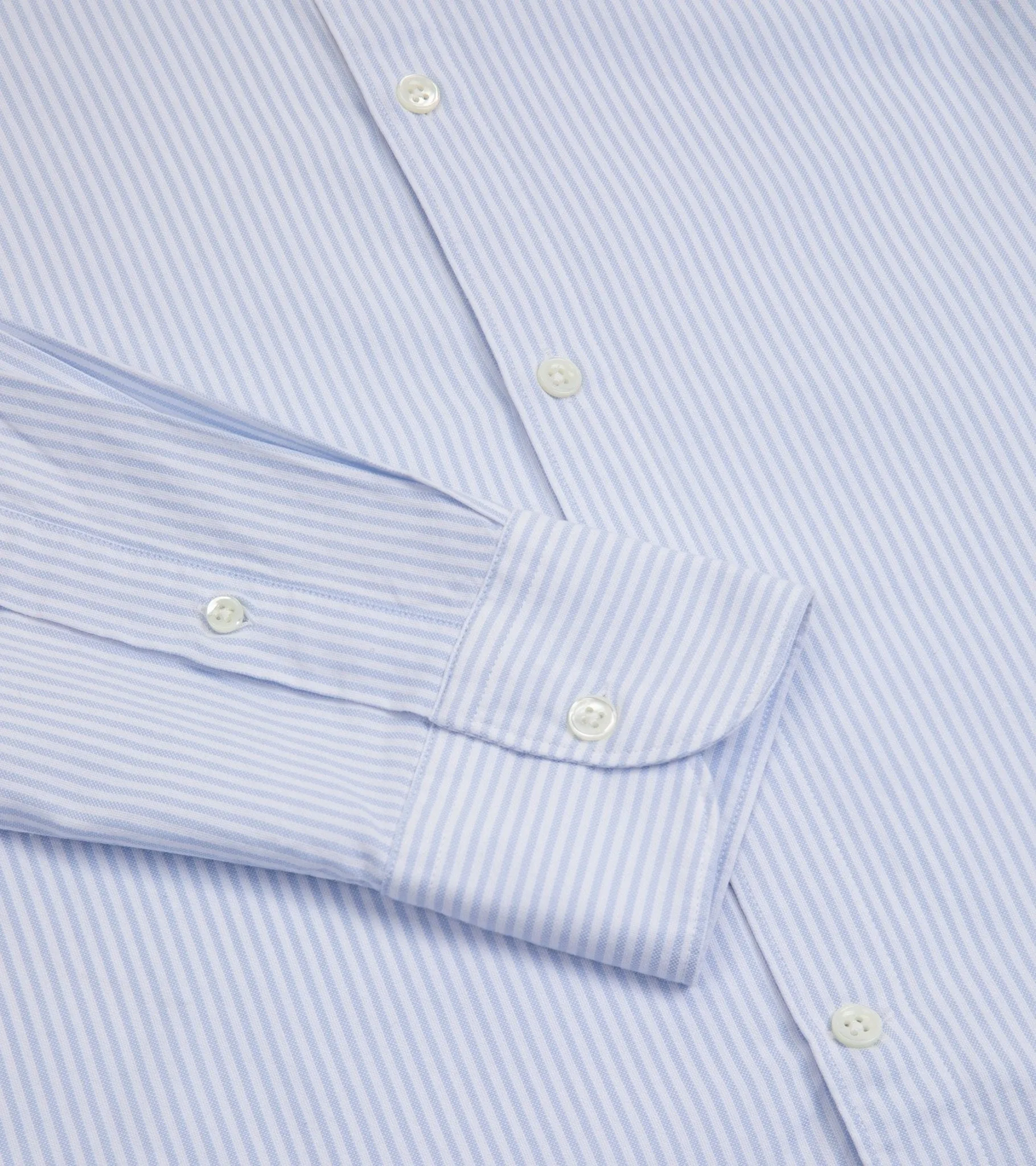 Trunk Austin Cotton Stripe Oxford Shirt: Light Blue