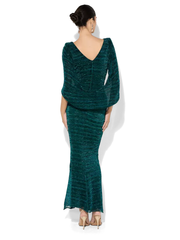 Vivian Emerald Metallic Gown