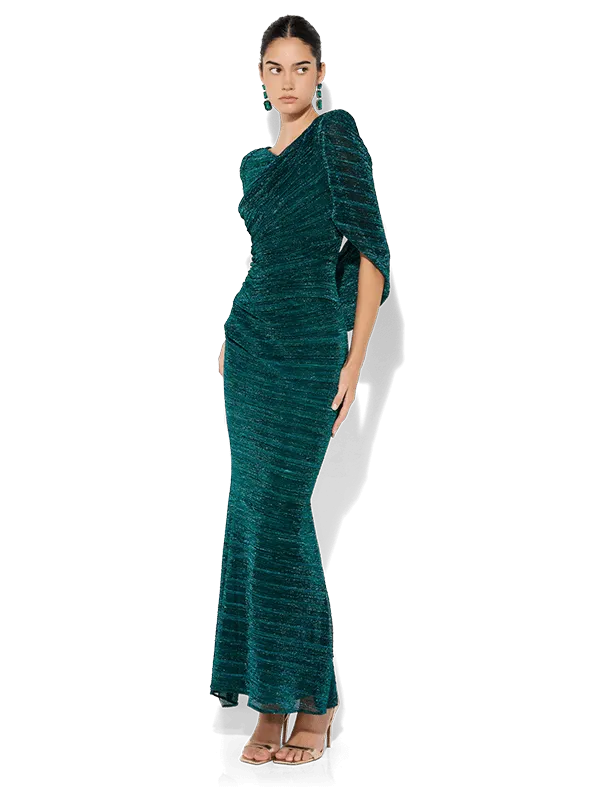 Vivian Emerald Metallic Gown